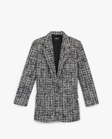  THE KOOPLES - Áo blazer nữ Grey Tweed 