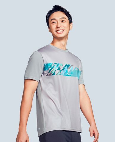  SKECHERS - Áo thun nam thể thao cổ tròn tay ngắn năng động 