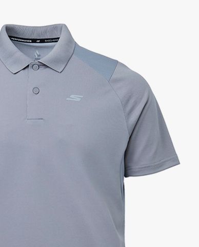  SKECHERS - Áo polo nam tay ngắn phối nút thời trang 