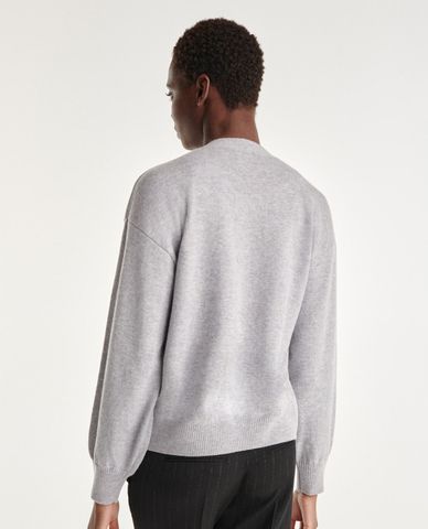  THE KOOPLES - Áo khoác cardigan nữ cổ V tay dài Jewel Buttons 