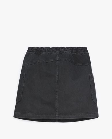  THE KOOPLES - Chân váy mini chữ A denim lưng thun thời trang 