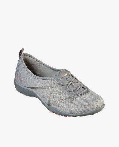  SKECHERS - Giày slip on nữ phối dây thắt Breathe Easy A Look 