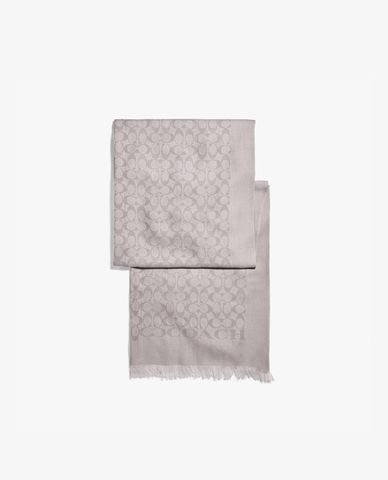  COACH - Khăn choàng nữ tua rua Signature 