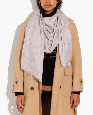  COACH - Khăn choàng nữ chữ nhật Signature Stole 