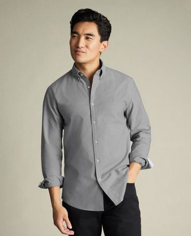  CHARLES TYRWHITT - Áo sơ mi nam cổ bẻ tay dài Oxford 