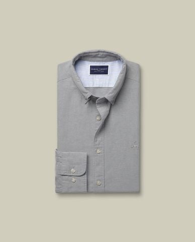  CHARLES TYRWHITT - Áo sơ mi nam cổ bẻ tay dài Oxford 