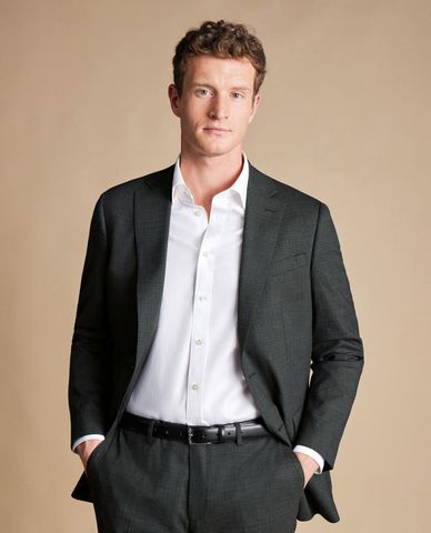  CHARLES TYRWHITT - Bộ âu phục nam một hàng nút Micro Grid Check 