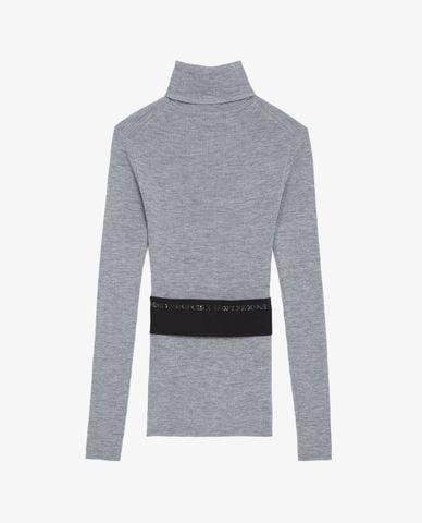  THE KOOPLES - Áo len nữ tay dài cổ lọ Fitted Merino 