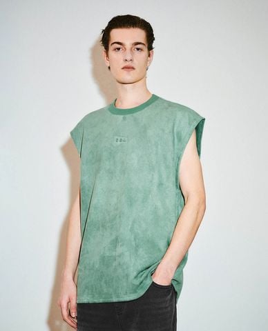  URBAN REVIVO - Áo sát nách nam cổ tròn Loose 