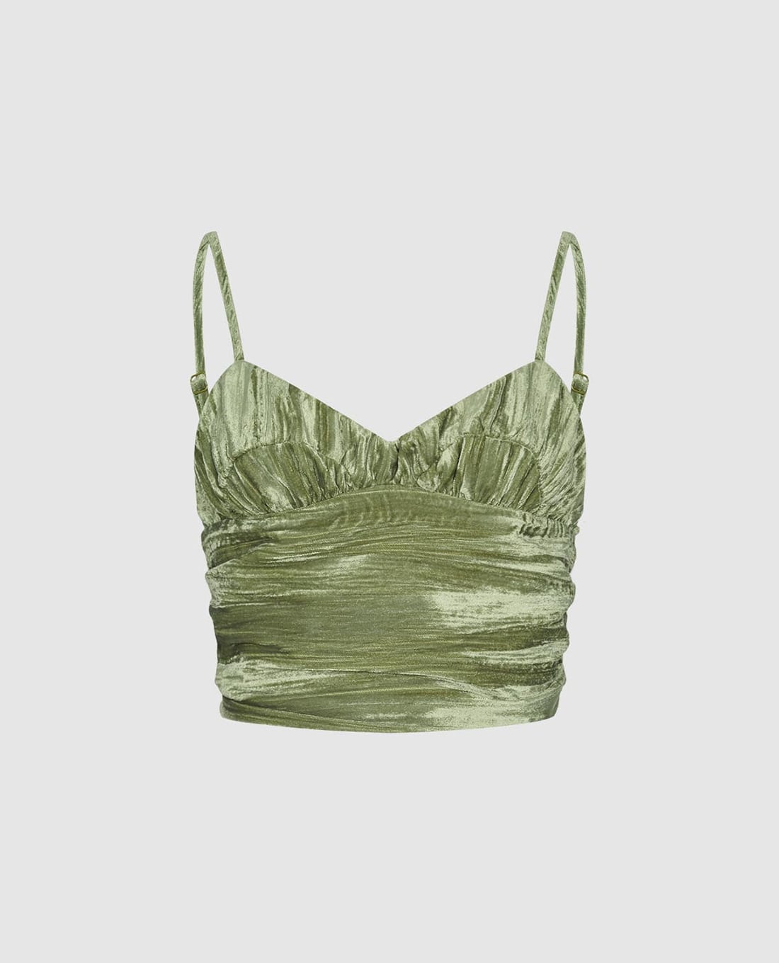 URBAN REVIVO - Áo hai dây nữ cổ chữ V Ruched Cami