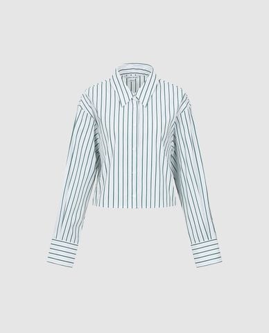  URBAN REVIVO - Áo sơ mi nữ cổ bẻ tay dài thời trang 