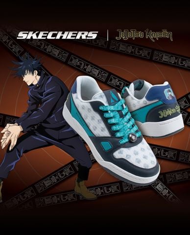  SKECHERS - Giày sneakers nữ cổ thấp Jujutsu Kaisen Koopa 