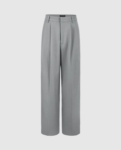  URBAN REVIVO - Quần nữ ống đứng xếp li sang trọng 
