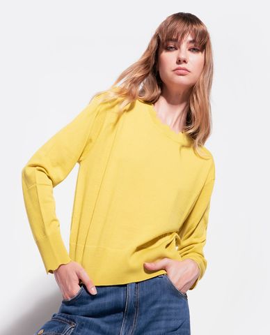  PINKO - Áo len nữ tay dài cổ tròn Marmilla 