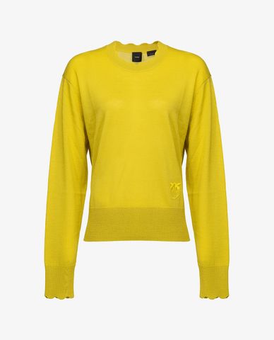  PINKO - Áo len nữ tay dài cổ tròn Marmilla 