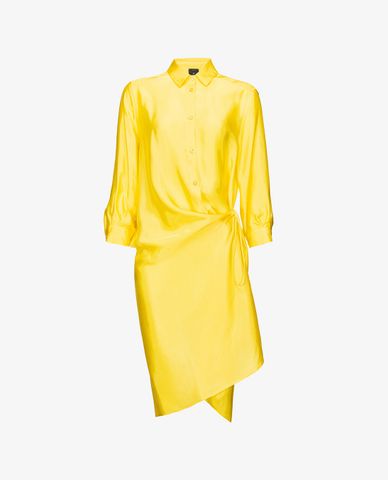  PINKO - Đầm sơ mi mini cổ bẻ tay lỡ hiện đại Limonio 