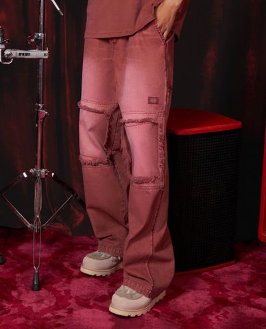  DICKIES - Quần jeans unisex ống rộng phối họa tiết độc đáo 