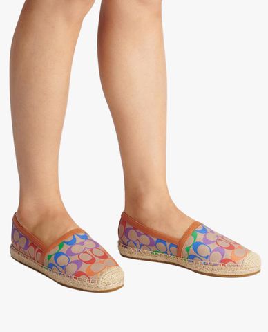  COACH - Giày lười nữ mũi tròn Espadrilles Collins Pride 
