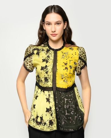  PINKO - Áo bodysuits sát nách cổ V Wrap Front 