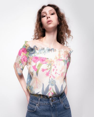  PINKO - Áo kiểu nữ bẹt vai Istruito 