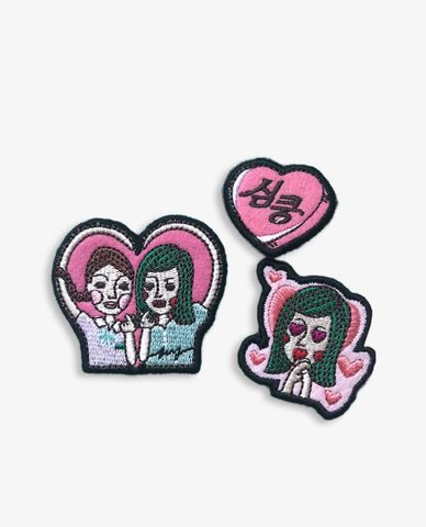  Marhen.J - Set huy hiệu cài túi xách Character Wappen 