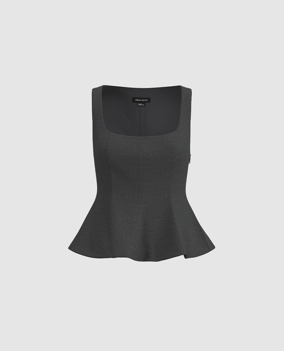 URBAN REVIVO - Áo sát nách nữ cổ vuông dáng xòe