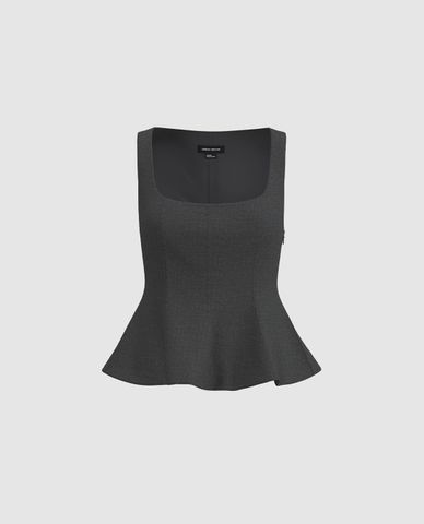  URBAN REVIVO - Áo sát nách nữ cổ vuông dáng xòe 