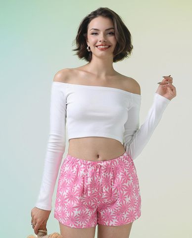  VERA - Quần short nữ mặc nhà cotton in hoạ tiết 
