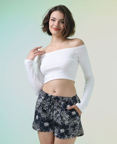  VERA - Quần short nữ mặc nhà cotton in hoạ tiết 