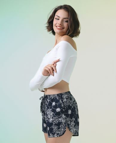  VERA - Quần short nữ mặc nhà cotton in hoạ tiết 