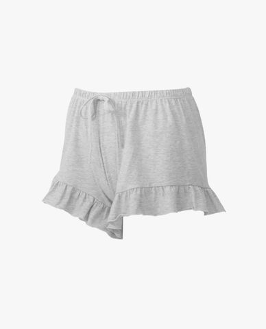  iBasic - Quần short nữ mặc nhà lưng thun nhún bèo nữ tính 