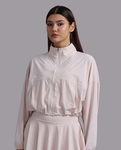  WOW BY NHA PHUONG - Áo khoác croptop nữ nylon spandex trơn 