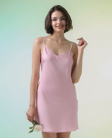  VERA - Đầm ngắn mặc nhà latin trơn 