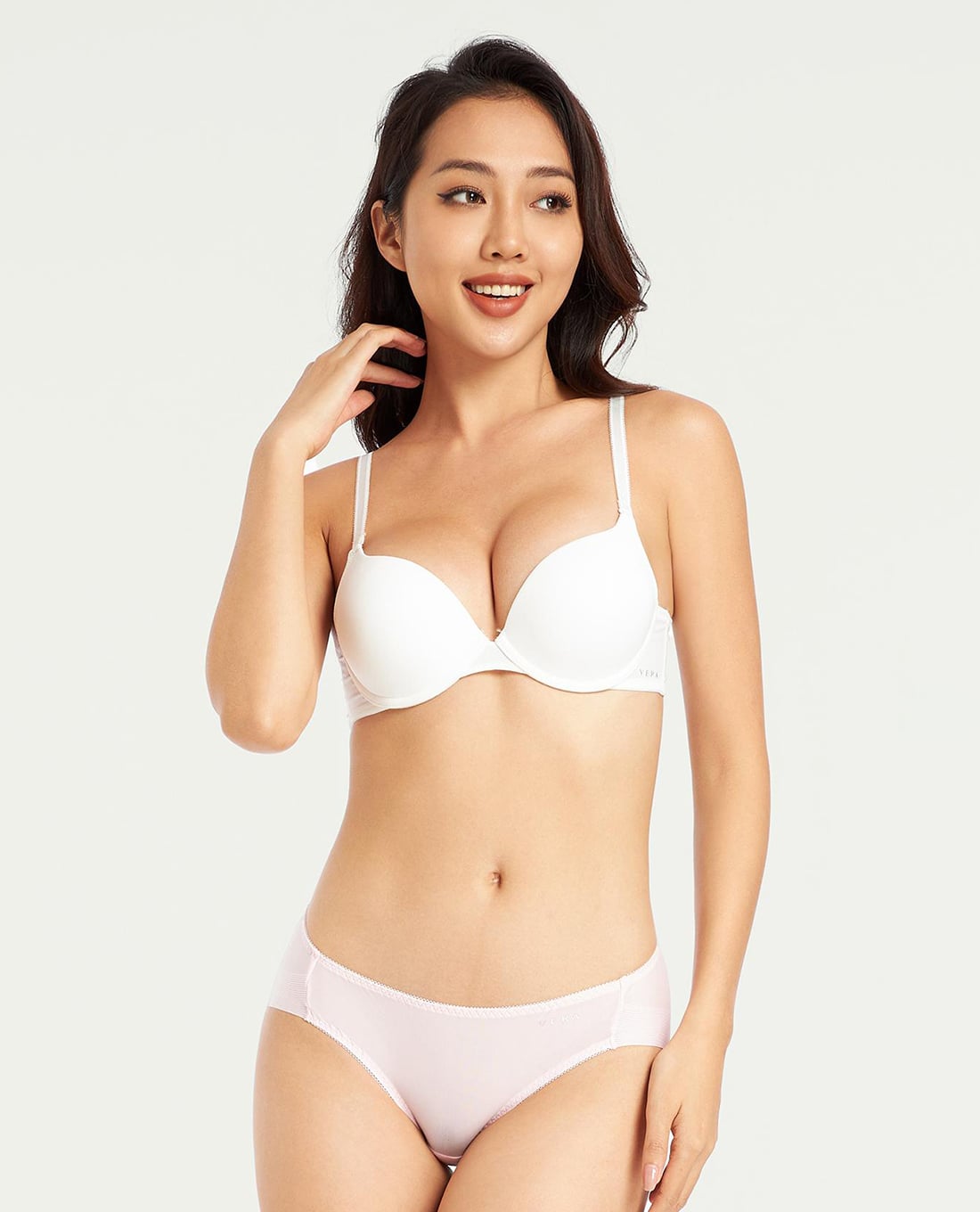 VERA - Quần lót bikini nữ nylon spandex trơn