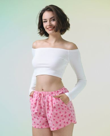  VERA - Quần short nữ mặc nhà cotton in hoạ tiết 