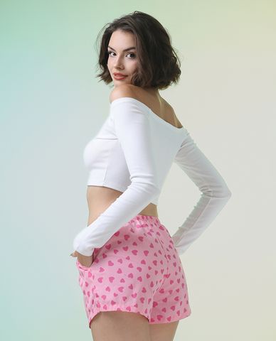  VERA - Quần short nữ mặc nhà cotton in hoạ tiết 