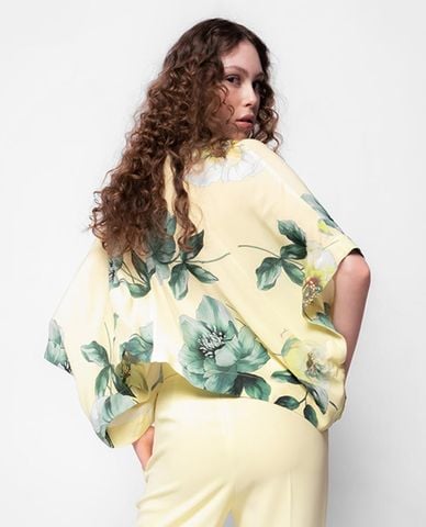  PINKO - Áo kiểu nữ cổ tròn thắt nút Baiano 