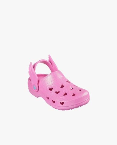  SKECHERS -  Giày clog bé gái họa tiết trái tim Foamies Sweetheart 