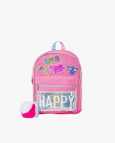  SKECHERS - Balo trẻ em denim phom chữ nhật thời trang 