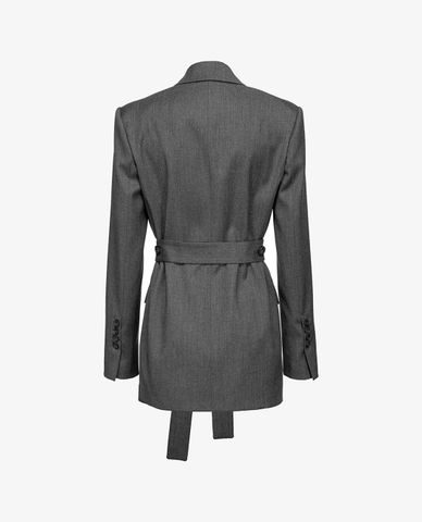  PINKO - Áo blazer nữ phom suông phối thắt lưng Emeline 