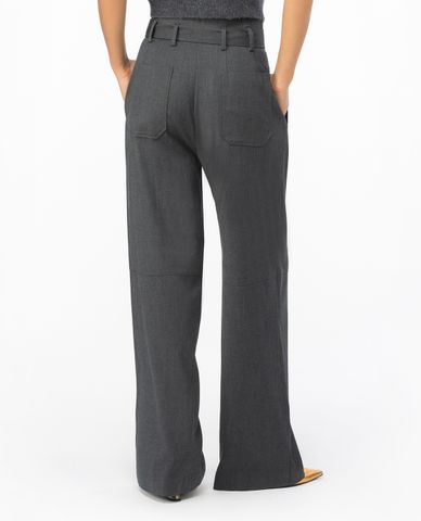  PINKO - Quần nữ ống rộng lưng cao Pacman 