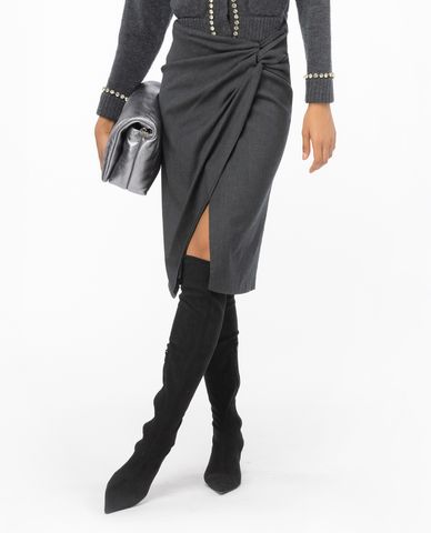  PINKO - Chân váy midi xẻ tà Gobots 