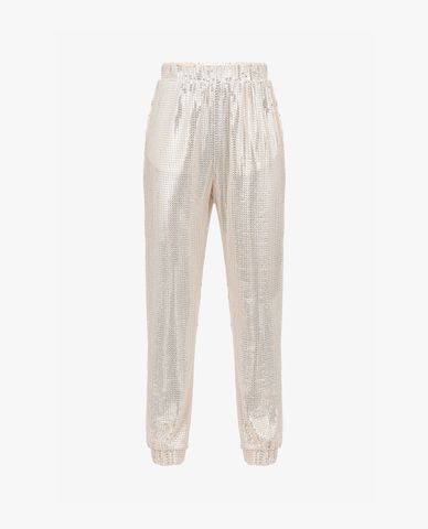  PINKO - Quần jogger nữ lưng thun Fully Sequinned 