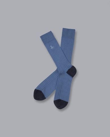  CHARLES TYRWHITT - Vớ cổ cao nam thời trang Cotton Rib 