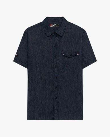  BEVERLY HILLS POLO CLUB - Áo sơ mi nam cổ bẻ tay ngắn thời trang 