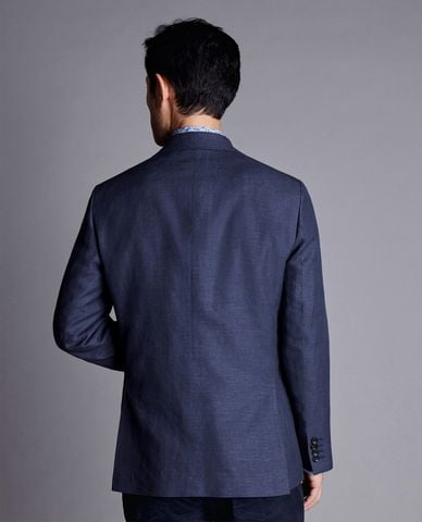  CHARLES TYRWHITT - Áo blazer nam tay dài Linen Cotton 