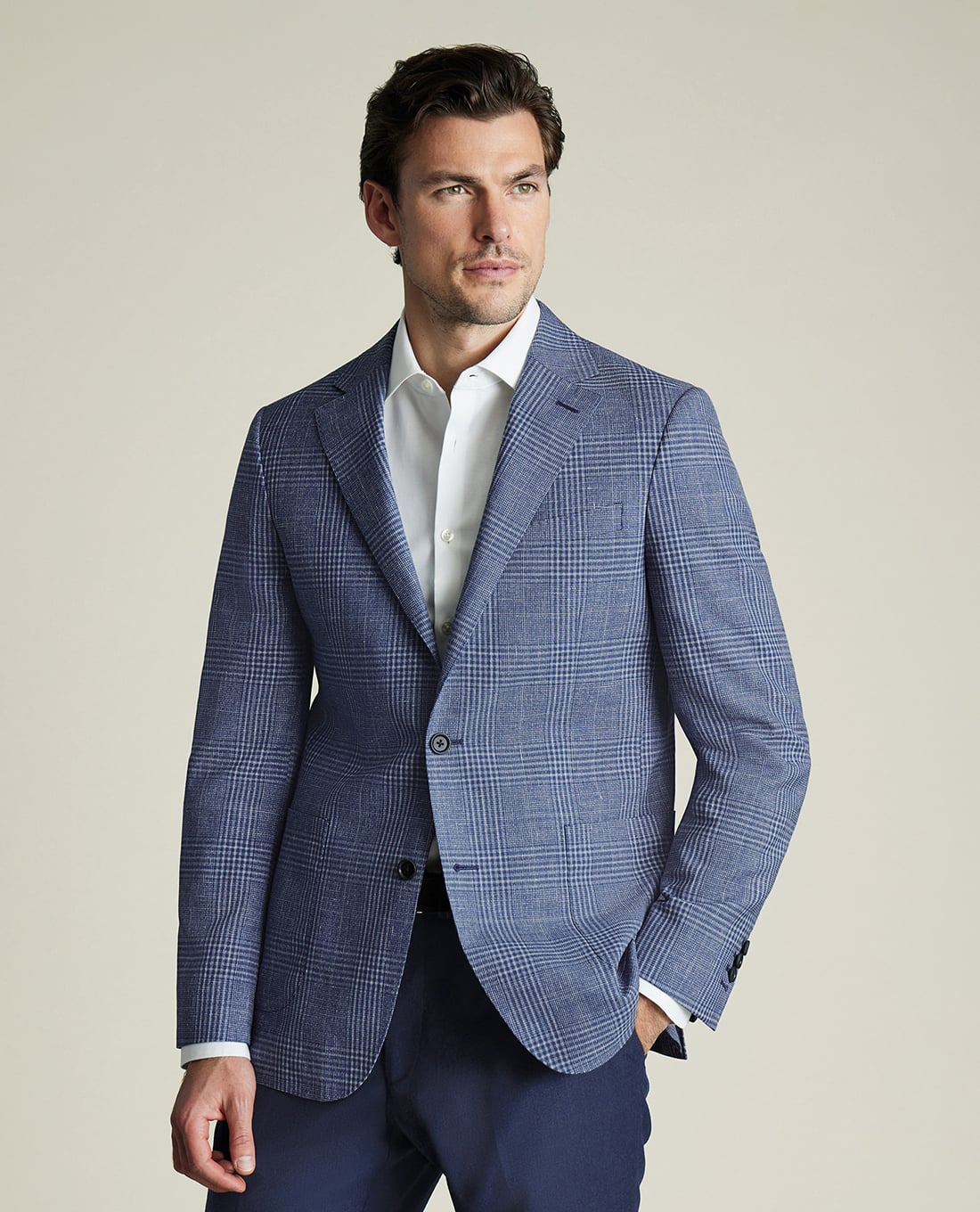 CHARLES TYRWHITT - Áo vest nam thanh lịch Wool Linen Silk
