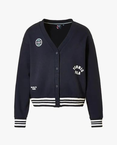  FILA - Áo khoác cardigan nữ cổ V tay dài Tennis Lifest 