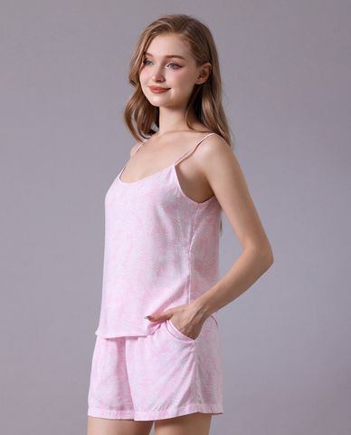 VERA - Bộ quần áo nữ ngắn mặc nhà rayon in 