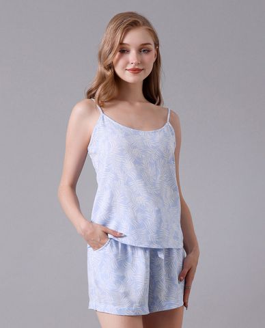  VERA - Bộ quần áo nữ ngắn mặc nhà rayon in 